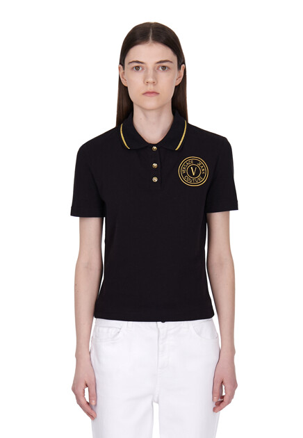 Поло VERSACE JEANS COUTURE  - Хлопок - цвет черный