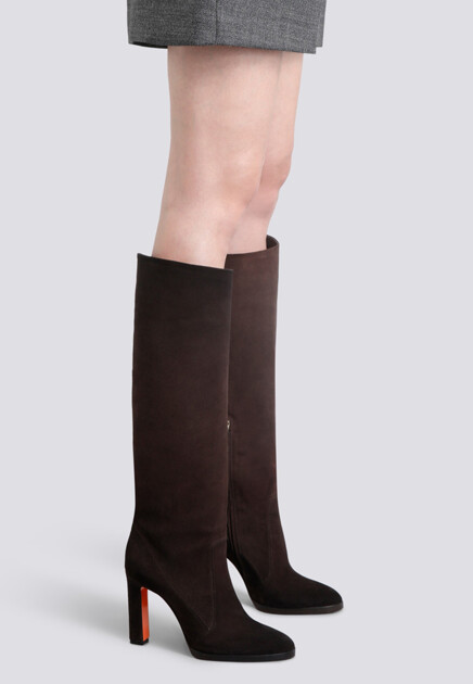 Замшевые сапоги SANTONI