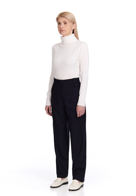 Брюки из шерсти с добавлением кашемира EMPORIO ARMANI - ИТАЛИЯ
