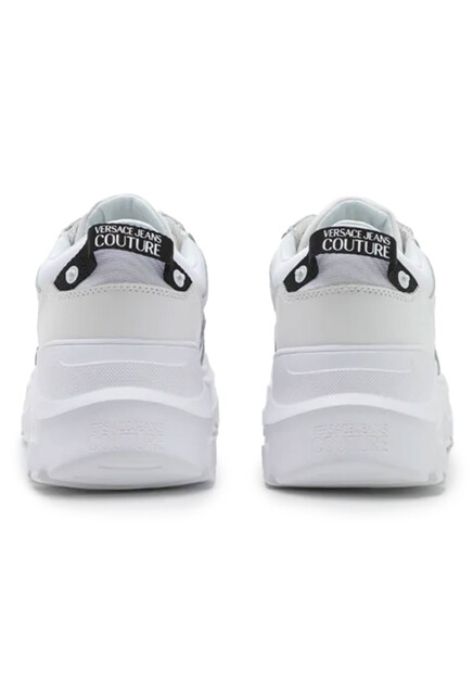 Кроссовки VERSACE JEANS COUTURE  - Полиэстер, Кожа - цвет белый