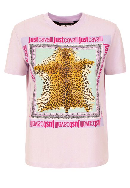Хлопковая футболка с принтом JUST CAVALLI