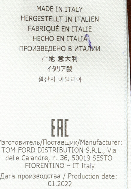 Брюки прямого кроя  TOM FORD
