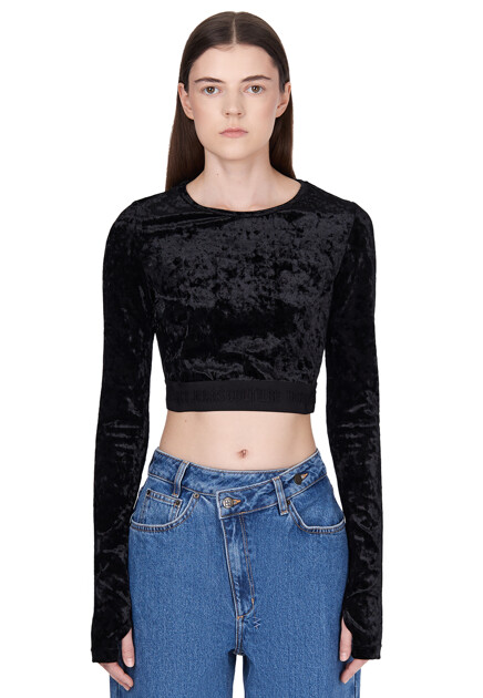 Топ VERSACE JEANS COUTURE  - Полиэстер - цвет черный