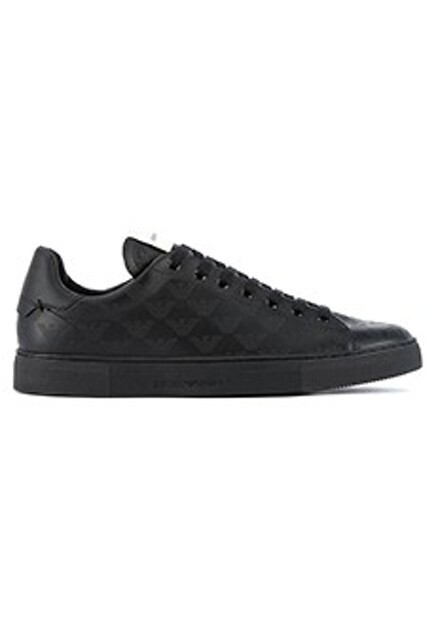 Черные кеды с тиснением EMPORIO ARMANI