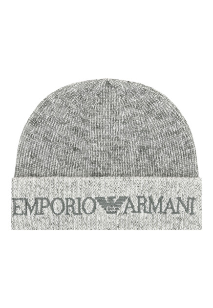Шапка с вышитым логотипом EMPORIO ARMANI