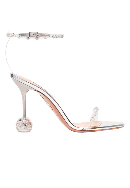 Босоножки c кристаллами  AQUAZZURA - ИТАЛИЯ