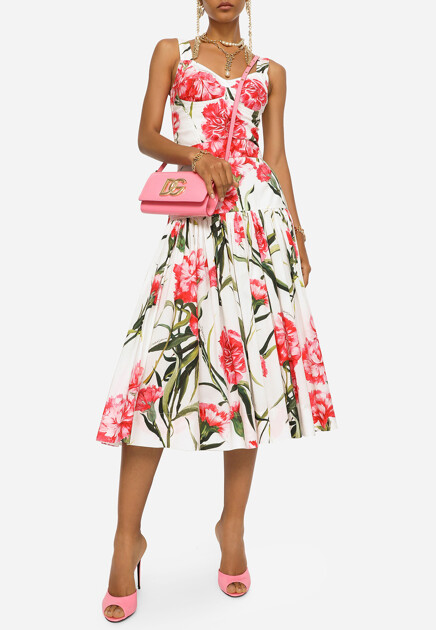 Топ-бюстье из поплина Happy Garden DOLCE&GABBANA - ИТАЛИЯ