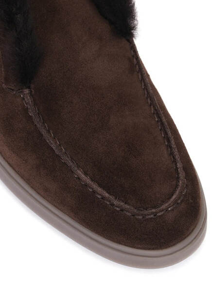 Полусапоги SANTONI  - Замша - цвет коричневый