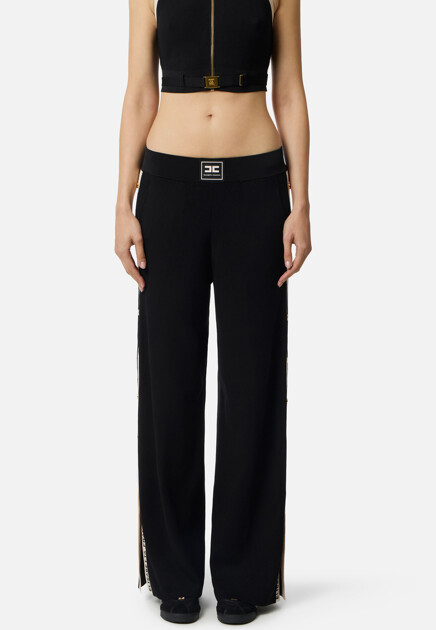 Широкие брюки с лампасами ELISABETTA FRANCHI