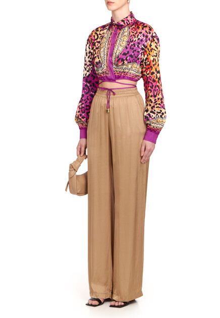 Укороченная блуза с принтом  JUST CAVALLI - ИТАЛИЯ