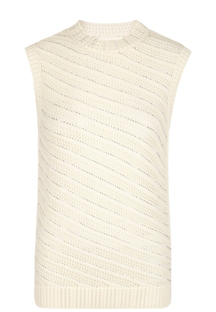 Жилет из хлопковой пряжи ERMANNO SCERVINO