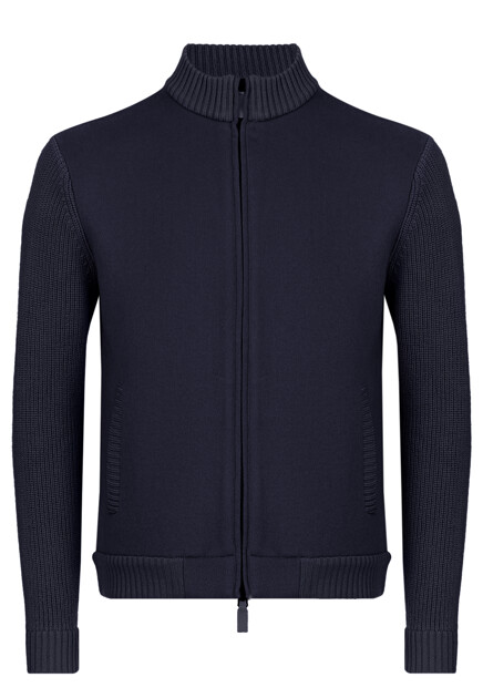 Комбинированный кардиган из шерсти  EMPORIO ARMANI