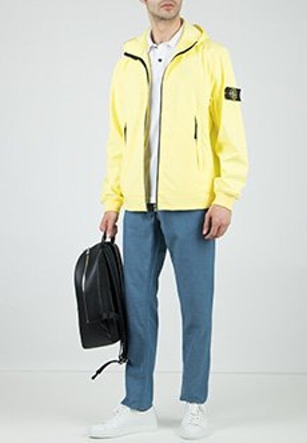 Белое поло STONE ISLAND