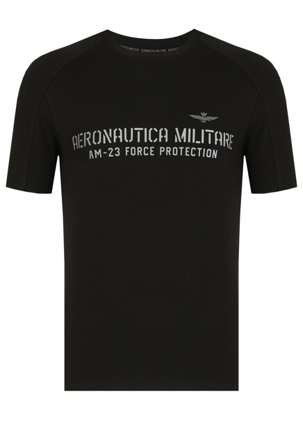 Футболка из эластичного хлопка с принтом AERONAUTICA MILITARE