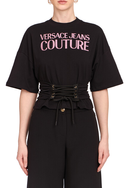 Футболка VERSACE JEANS COUTURE  - Хлопок - цвет черный