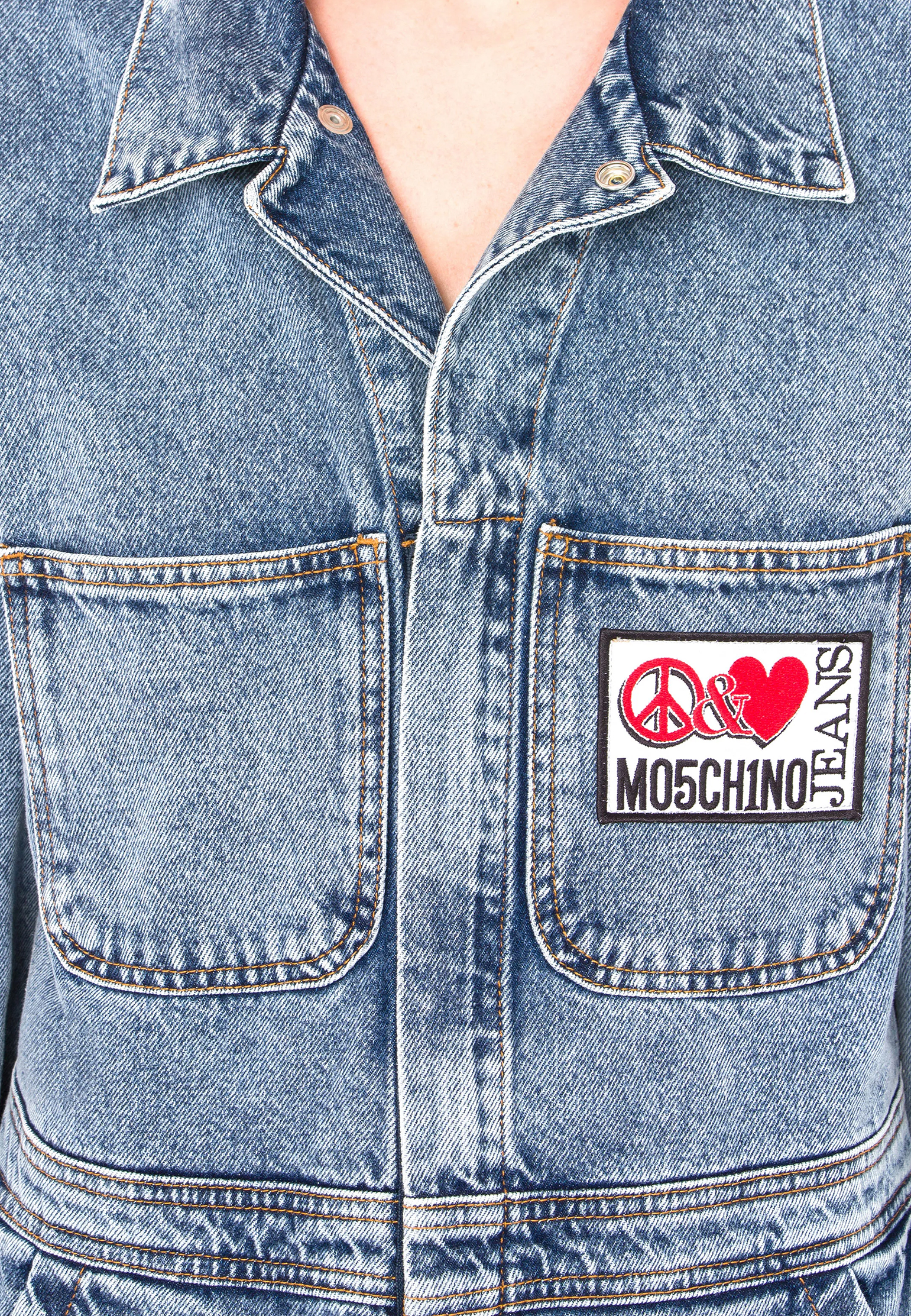 Комбинезон MOSCHINO JEANS  - Хлопок - цвет голубой