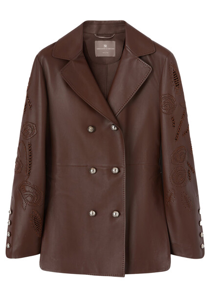 Двубортный пиджак с вышивкой  ERMANNO SCERVINO