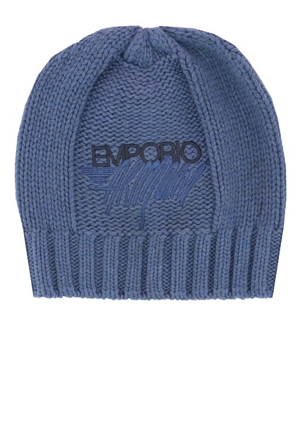 Светло-синяя шапка EMPORIO ARMANI