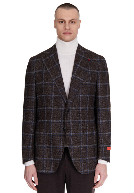 Пиджак ISAIA  - Шерсть, Альпака - цвет коричневый
