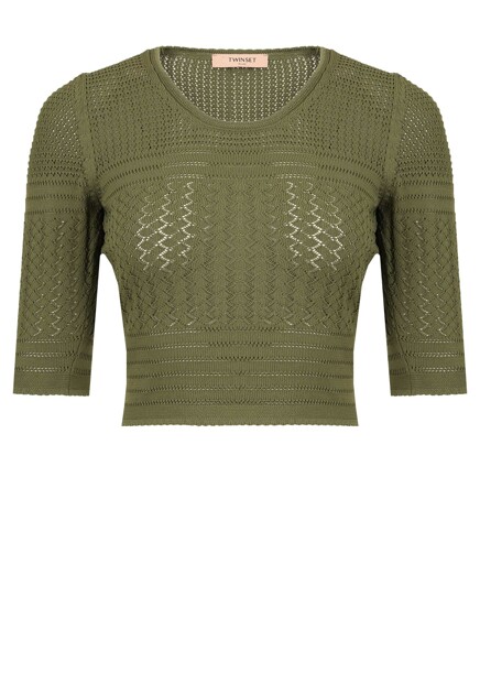 Укороченный вязаный джемпер  TWINSET Milano