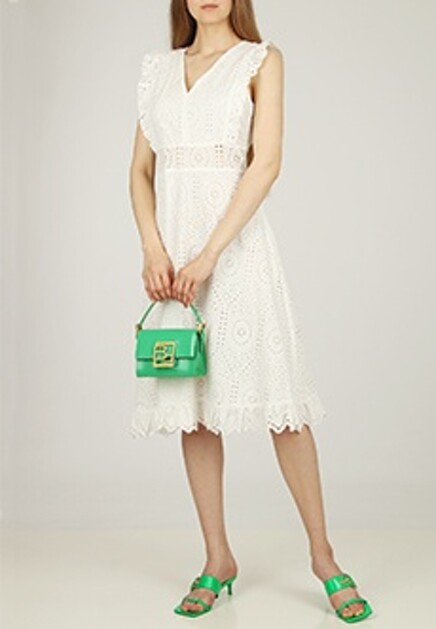 Платье с вышивкой сангалло TWINSET Milano