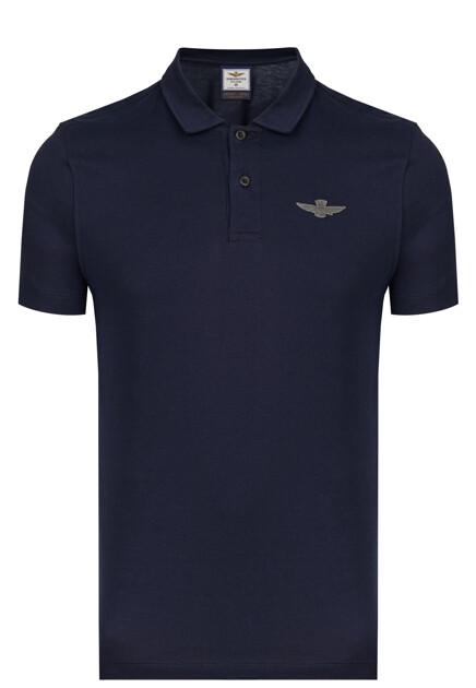 Хлопковое поло с нашивкой AERONAUTICA MILITARE