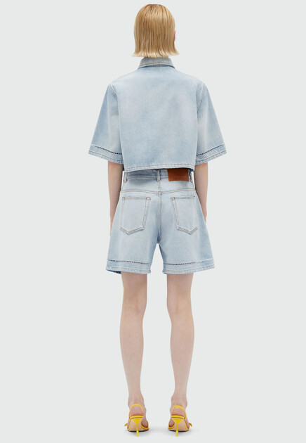 Шорты MSGM  - Хлопок - цвет голубой