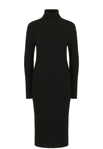 Платье из рельефной шерстяной пряжи TOM FORD
