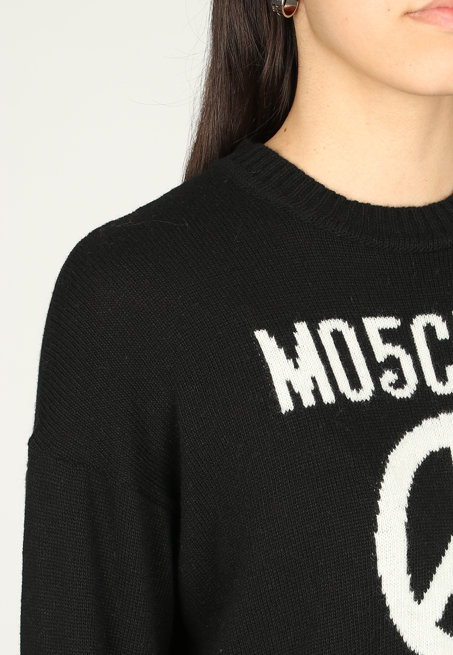 Платье MOSCHINO JEANS  - Вискоза, Полиамид, Шерсть - цвет черный