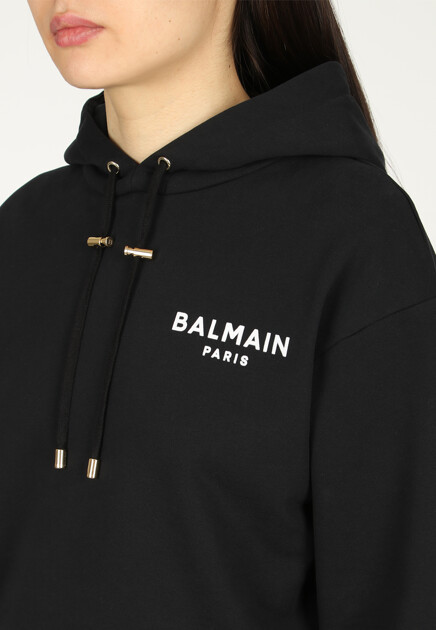 Худи BALMAIN  - Хлопок - цвет черный