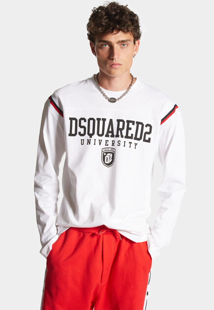 Лонгслив DSQUARED2  - Хлопок - цвет белый