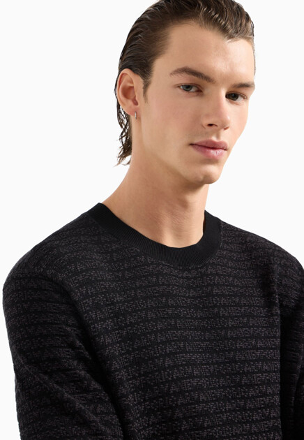 Фактурный джемпер с коротким рукавом  EMPORIO ARMANI