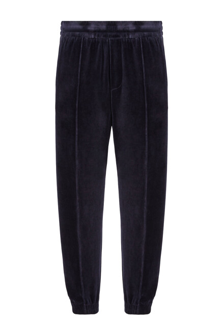 Брюки из бархатной ткани EMPORIO ARMANI