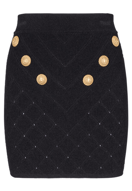 Мини-юбка из смесовой вискозы BALMAIN