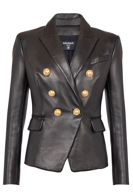 Пиджак из кожи BALMAIN