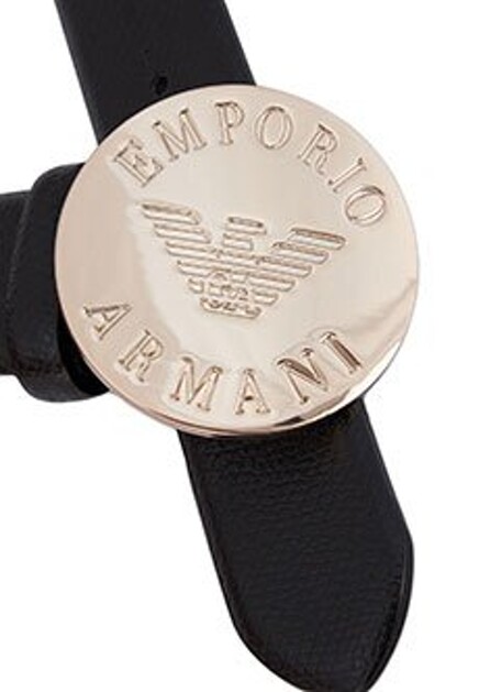 Черный ремень EMPORIO ARMANI