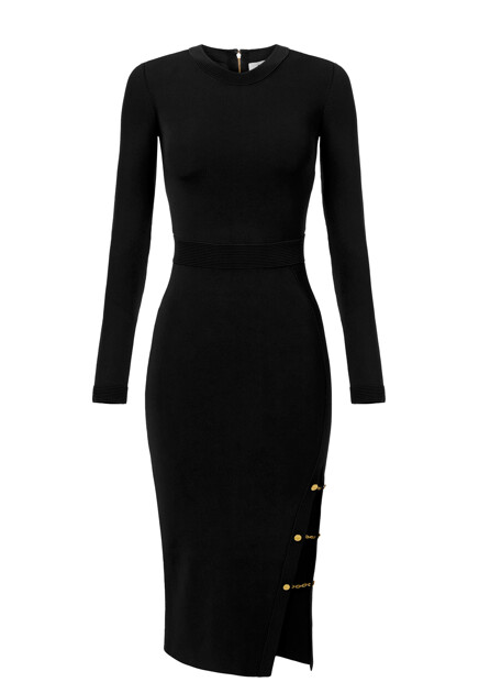 Трикотажное платье с акцентным разрезом ELISABETTA FRANCHI