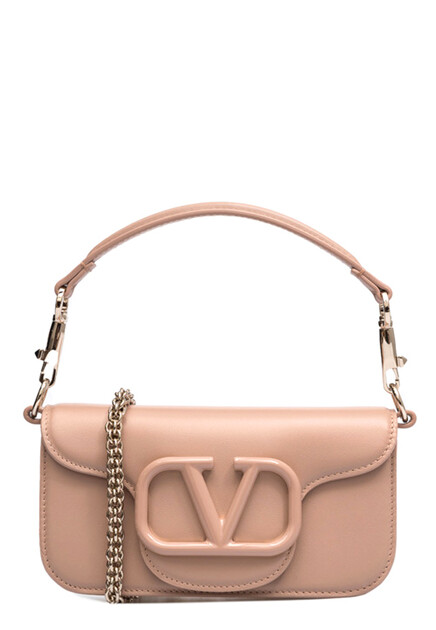 Бежевая кросс-боди с логотипом VALENTINO