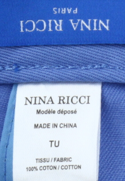 Бейсболка с вышитым логотипом  NINA RICCI - ФРАНЦИЯ
