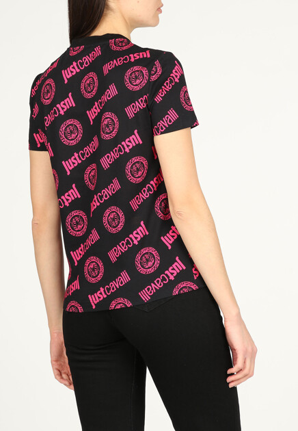 Футболка JUST CAVALLI  - Хлопок - цвет розовый