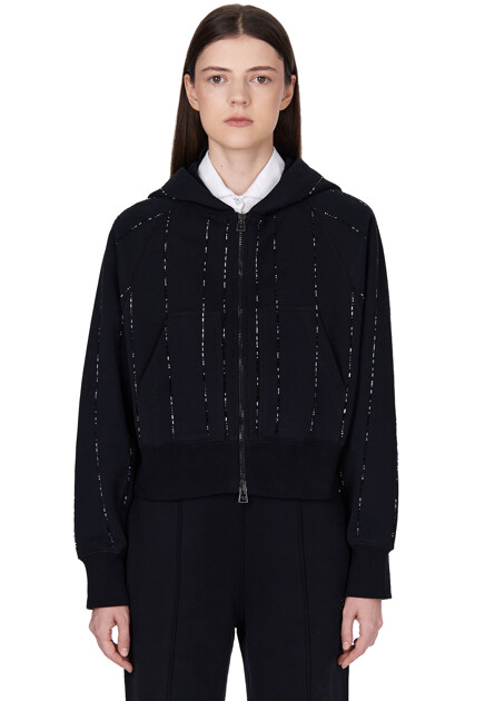 Толстовка ERMANNO SCERVINO  - Хлопок - цвет черный