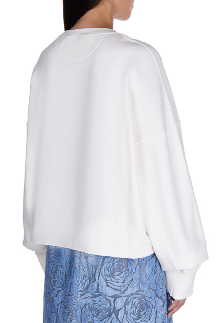 Свитшот с вышитым логотипом ERMANNO SCERVINO
