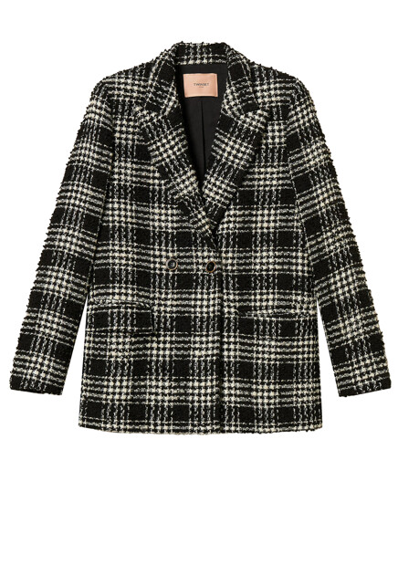 Двубортный пиджак в клетку TWINSET Milano