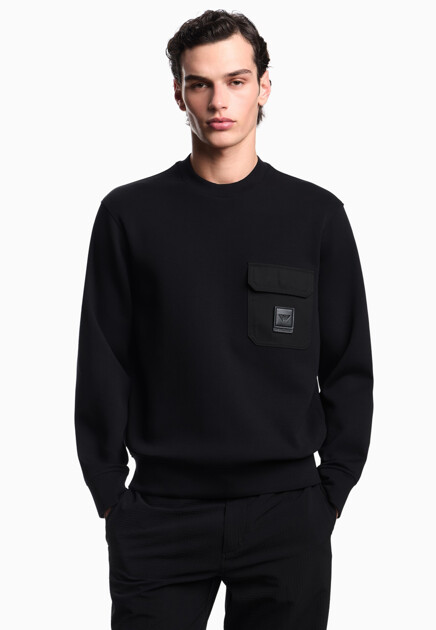 Свитшот EMPORIO ARMANI  - Хлопок - цвет черный