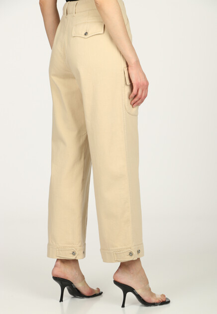 Широкие джинсы с застроченными стрелками ERMANNO SCERVINO - ИТАЛИЯ