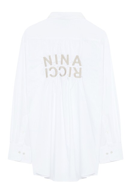 Рубашка с контрастной вышивкой NINA RICCI - ФРАНЦИЯ