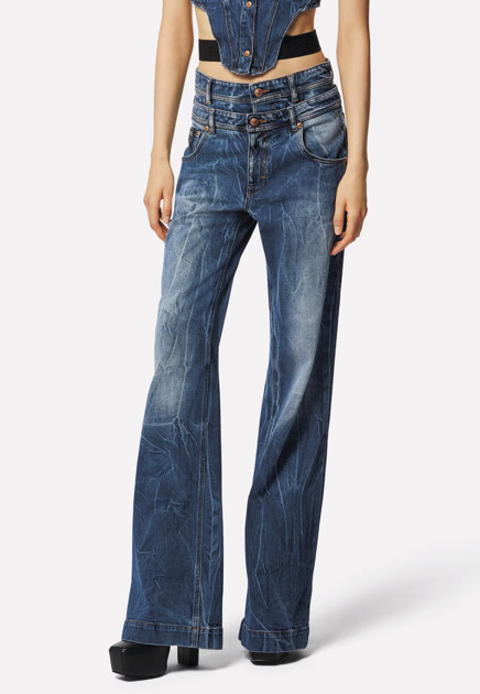 Джинсы с двойным поясом  VERSACE JEANS COUTURE - ИТАЛИЯ