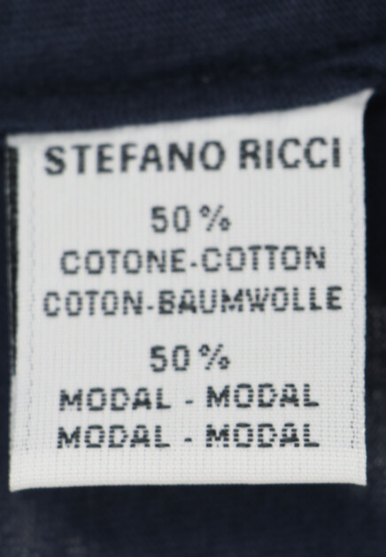 Футболка с вышитым логотипом STEFANO RICCI