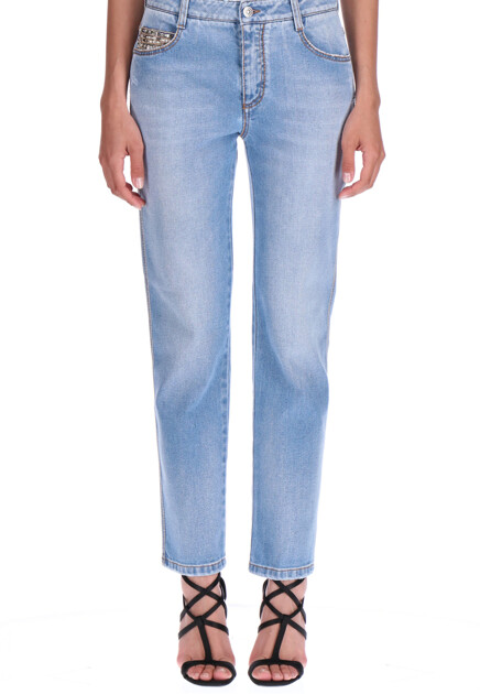 Джинсы прямого кроя  ERMANNO SCERVINO
