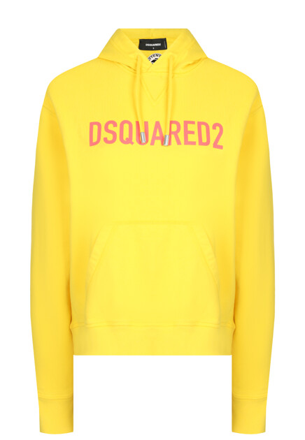 Худи из хлопкового футера с логотипом DSQUARED2